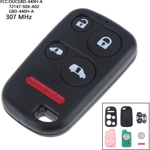 307MHz 5 Buttons Keyless Remote Key Fob ID46 Chip OUCG8D-440H-A G8D-440H-A 72147-S0X-A02 for Honda Odyssey 2001 2002 2003 2004