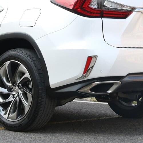 For Lexus RX 350 450h 2016 2017 2018 ABS Chrome Car rear fog lampshade frame Cover Trim Styling Auto Accessories 2pcs