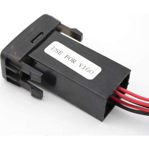 For Toyota Vigo Charger Voltmeter Display Dual USB Adapter Interface Socket Port Voltmeter Auto 2 USB Car Socket Phone Charging