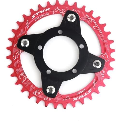 E-bike Chain Wheel 32T 34T 36T 38T Black Blue Red For Bafang Mid Drive Motor BBS Replacements Electric Bicycle Conversion Kits