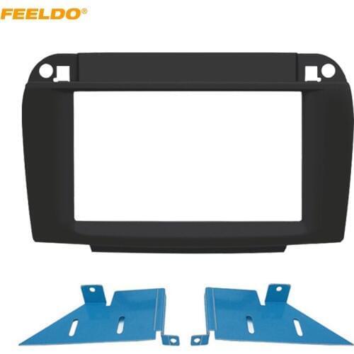 FEELDO Car 2Din Stereo Radio Fascia Frame for BENZ S-Klasse (W220)/CL-Klasse (C215) Dashboard Mount Trim Facia Panel Frame#5118