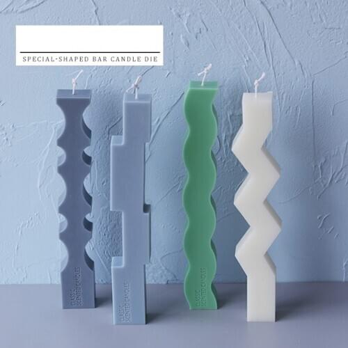 Special Shaped Strip Candle Mold,Geometric Candle Mold,Candle Mold,Candle Molds for Soy Wax,Christmas Molds of Silicone