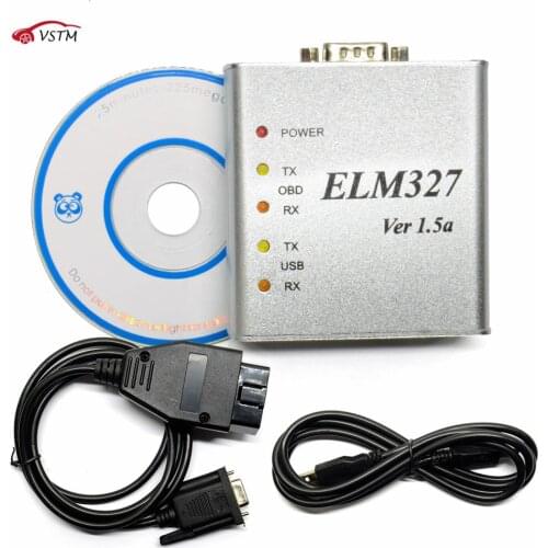 Hot Sale ELM327 USB Metal Aluminum Metal Case ELM 327 USB V1.5/V1.5a Support All OBD2 OBDII Protocols Auto Car DiagnosticScanner