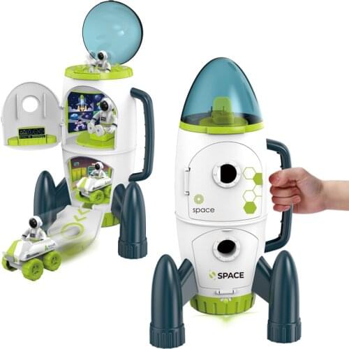 New Puzzle Acousto Optic Space Toys Space Model Shuttle Space Station Rocket Aviation Series Toy For Boys