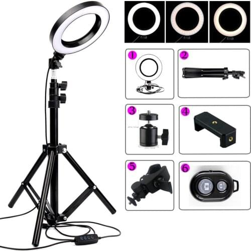 Photography lighting Dimmable LED Selfie Ring Light Youtube Video Live 3500-5500k Photo Studio Light ring lamp With Tripod