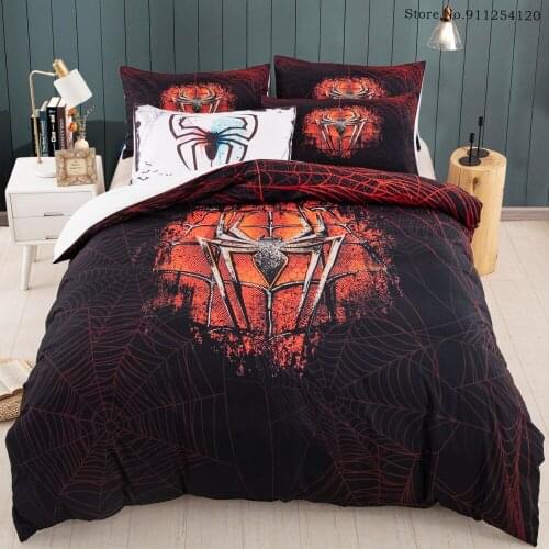 Big Spider Luxury Bedding Sets Cobweb Duvet Cover Set Animals Bedspread Single Double Queen King Size Quilt Cover Pillowcase