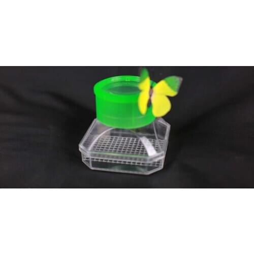 Lens feeding box Unisex Exploring Ability Developing Box Viewer Comes With Clear Glass Lens Feeding Pet Reptiles Breathable