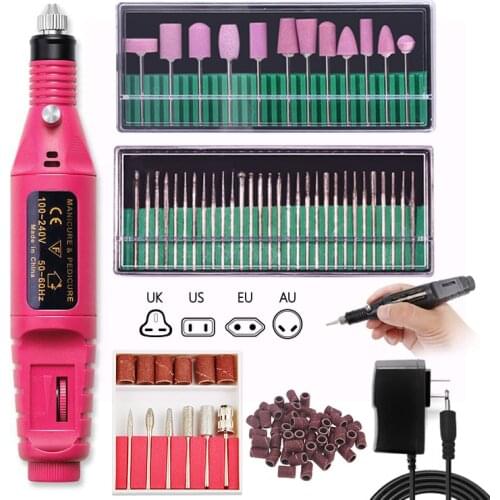 Professional Electric Nail Drill Machine Pedicure Manicure Drill Set Milling Cutters Nail File 20000RPM Polishing Equipment Set