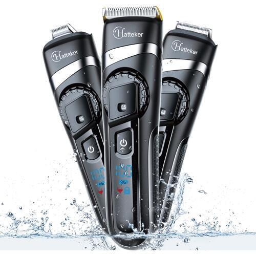 HATTEKER New Arrival Hair Clippers Professional Hair trimmer USB Fast Charging Men grooming kit Adjustable Blade Haircut Machine