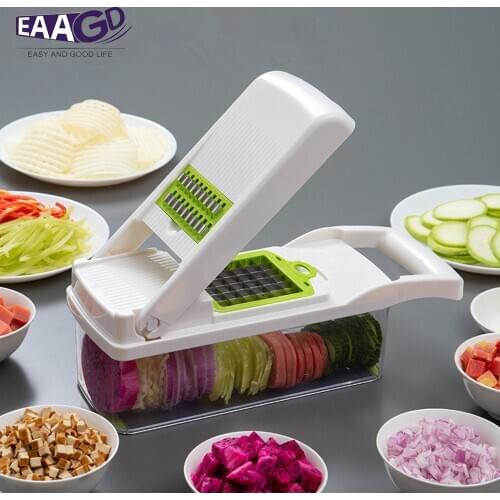Multi-functional Vegetable Cutter Dicer Grater Slicer Shredding with Interchangeable Blades for Fruits Chopper