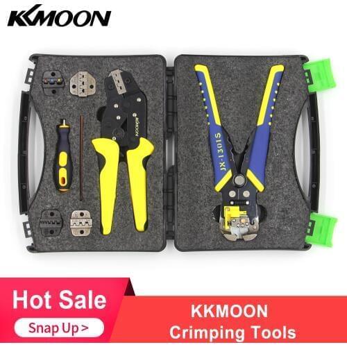 KKmoon Crimping Tool Multifunctional Wire Stripper Professional Wire Crimpers Engineering Ratcheting Terminal Pliers Cutter
