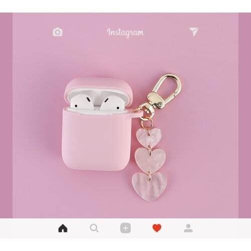 Fashion Love Heart For AirPods Cute Case Bluetooth Wireless Earphone Case For Apple AirPods Shell Headphone Protective Cover