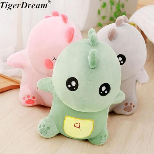 Super Soft PP Cotton Stuffed Dinosaur Plush Toy Animals Cushions Creative Dolls Sleeping Pillows Toys For Children 3 Size