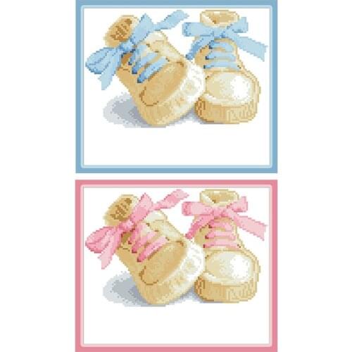 Babys Birth Memory Stamped Cross Stitch Kits Printed Canvas Embroidery Needlework Sets 11CT 14CT Diy Handmade Crafts Home Decor