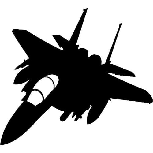 Cartoon Delicate New Edition and Lovely Plane Fighter Model Car Sticker Decal Auto Accessories Car Window PVC 15cm X 14cm