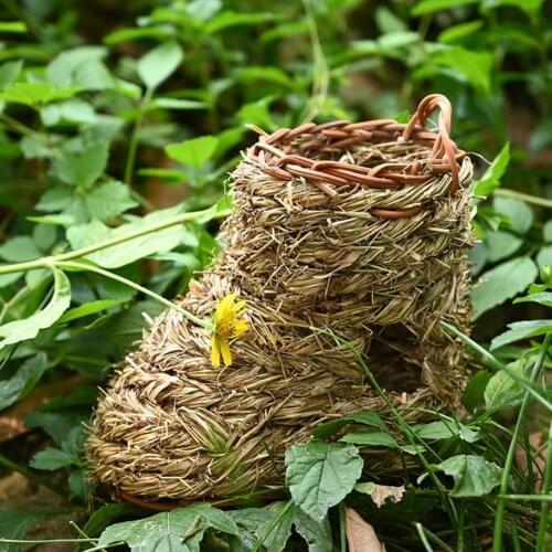 Naturally Woven Small Shoe Shape Sleeping Nest Pet Nest Exquisite Eco-Friendly Lightweight Hamster Rabbit Straw House for Home