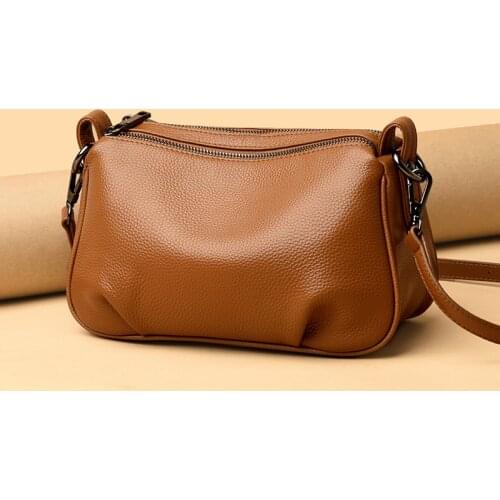 Genuine Leather Real Cowhide 2021 New Women Leisure Fashion Bag Womens Messenger Bag Shoulder Bag Cross Bag Womens Handbag