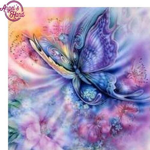 ANGELs HAND Diamond embroidery butterfly 5d diy diamond painting Cross Stitch full square drill Rhinestone mosaic decoration