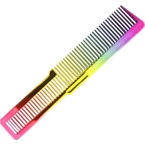 Salon Electroplating Haircut Hairdresser Comb Colorful Rainbow Comb Portable Barber Hairdressing Tool Hair Salon Combs Brushes