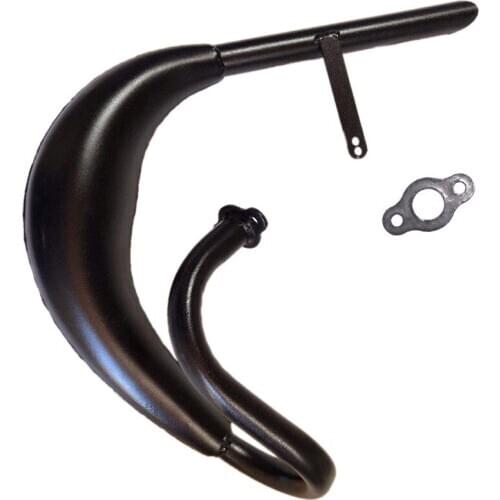 Fatty Belly Pipe Exhaust Muffler Black Fit For 50cc 80cc Bike Gas Engine Motor Parts Reduce Exhaust Noise Safely Effectively