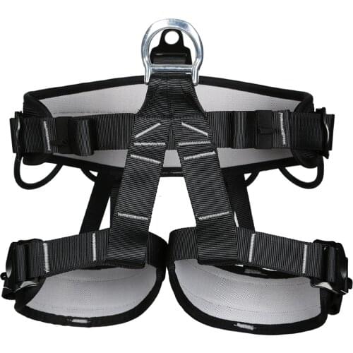 Outdoor Safety Carving Rock Rappelling Fall Protection Harness Sitting Bust Belt Mountaineering Tree Climbing Accessories Black