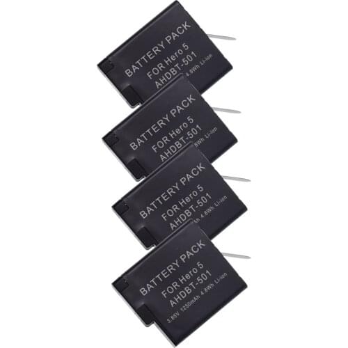 Yidabusiness Replacement Battery (4-Pack) for GoPro Hero5 Hero6 Hero7 Black Hero 2018 and GoPro AHDBT-501 AABAT-001 Battery