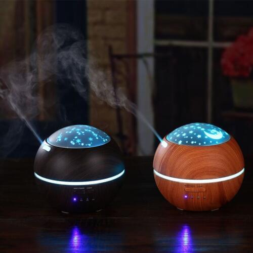 Star Projector Night Light Home Atmosphere Lighting Moon Sky Ultrasonic Humidifier Mini Aromatherapy Machine DC Charging Emergen