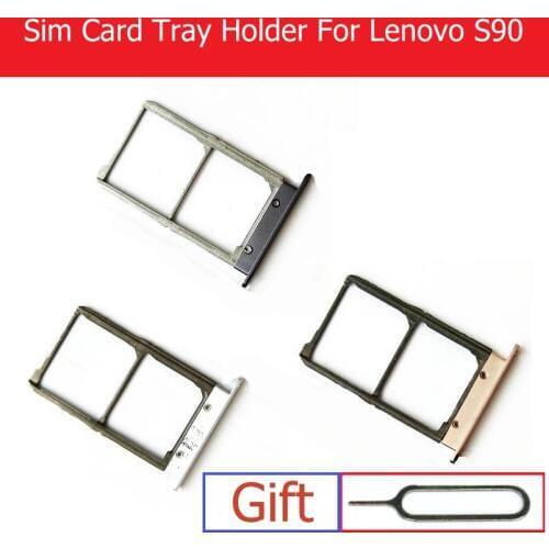 100% Genuine Sim Card Tray Holder for Lenovo S90 S90T S90U S90E Sim Card Slot Tray Holder Adapter gray color Replacement Repair