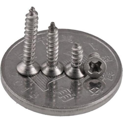 50pcs M1.7 M2 Mini 304 stainless steel Phillips countersunk head tapping screw flat head screws bolt 4mm-20mm Length