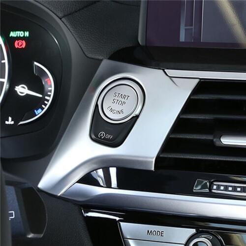 Interior Accessories Engine Start Stop Button Sticker One-button Start Cover Decorative Trim For X3 G01 2018 2019