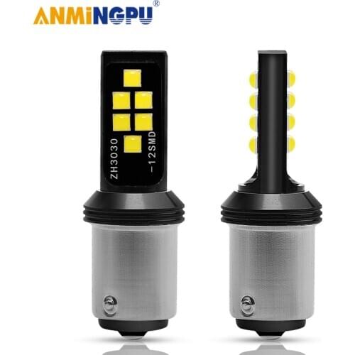 ANMINGPU 2x Signal Lamp 1156 P21W Led PY21W BAU15S BA15S Canbus 3030SMD 1157 Led BAY15D P21/5W 12V Turn Signal Light Brake light