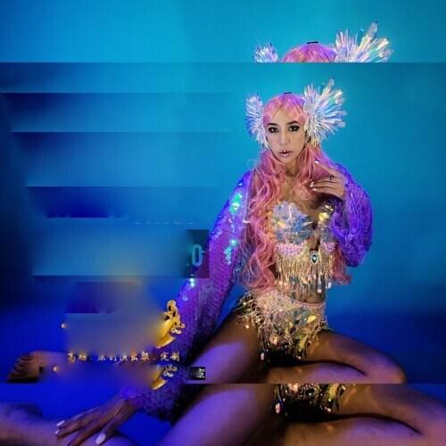 Future party clothes Nightclub gogo mermaid costume colorful mermaid sea king female gogo mermaid costume