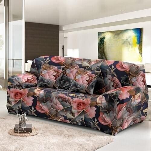 Beautiful Flowers Sofa Cover 1/2/3/4 Seat For Living Room Removable Luxury Sectional Elastic Slipcover Stretch Couch Covers