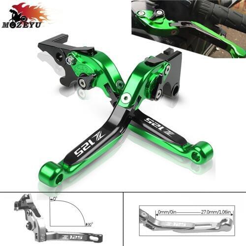 CNC aluminium Motorcycle Adjustable Folding Brake Clutch Lever For KAWASAKI Z125 Z125 PRO 2019 Z 125 PRO 2015-2018 2017 2016