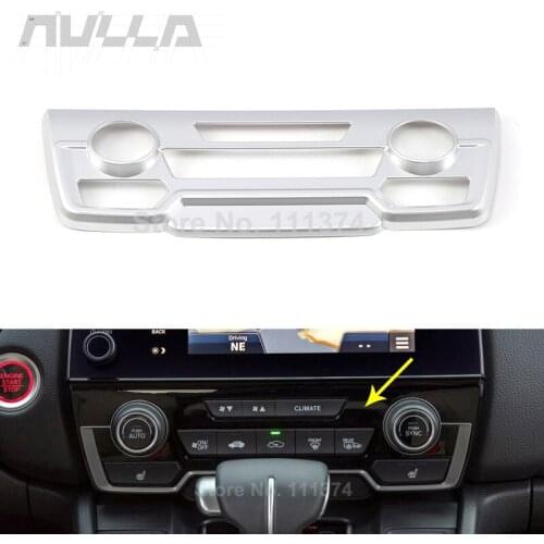 For Honda CR-V CRV 2017 2019 2020 2021 Car Interior Center Control CD Panel Volume Frame Cover Strip Trim Decoration Accessories