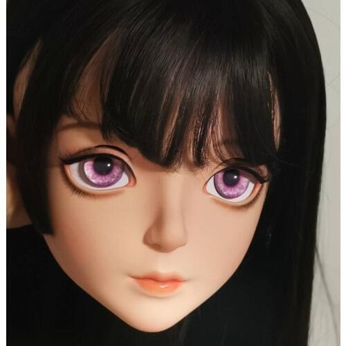 Dollkii 09) Female Girl Silica Resin Cosplay BJD Cross Dressing Kigurumi Head Mask Anime Role Play Party Crossdresser Doll Mask