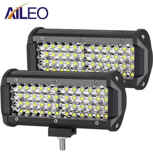 7 Inches Submersible Off Road Lights Fog Quad Row LED Pods Spot Light 120W Work Light For Truck Trailer Boat Pickup Car RV ATV