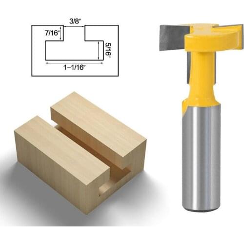 1PCS Top Quality T-Slot & T-Track Slotting Router Bit - 12MM Shank 1/2MM Shank For Woodworking Chisel Cutter Wholesale Price