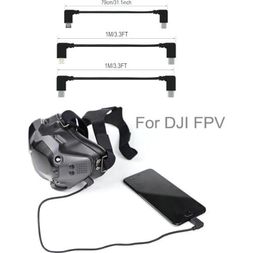 Data Cable For DJI FPV Flight Glasses V2 Cable Micro-USB Type-C Adapter Connector Phone Tablet Controller