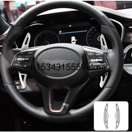 Steering Wheel Paddle Shifter Cover Aluminum Alloy For Hyundai Genesis G70 2018-20