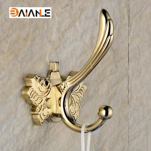 Robe Hook Wall Mounted Single Zinc Alloy Towel Hanger Hook Holder Bathroom Accessories Clothes Hook Coat Hook