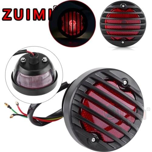 Motorcycle Round Tail Light Harley Retro Car Plastic Grille Guardrail cover Brake Light Suitable For Harley And Other Retro Cars