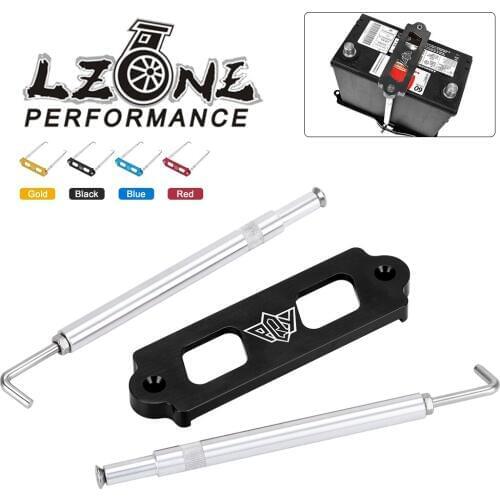 Battery Tie Down Kit Hold Down Rod With Stainless Tray Hooks For Honda Civic / CRX S2000 For Acura Integra RSX With PQY logo