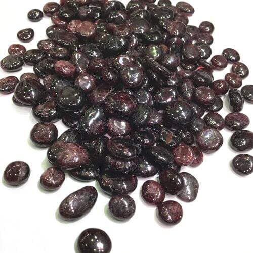 Natural Red Garnet round Gravel Polished quartz crystal Stone For Home Decoration