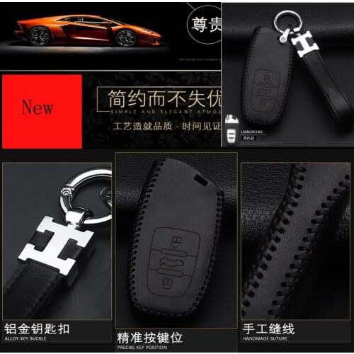 2021 New High-Quality Leather Car Smart Key Case Cover for Lamborghini Accessories
