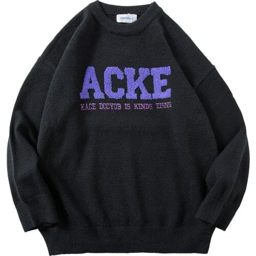 Hong Kong style new product autumn and winter neutral couple sweater loose pullover trend round neck sweater ins trendy men