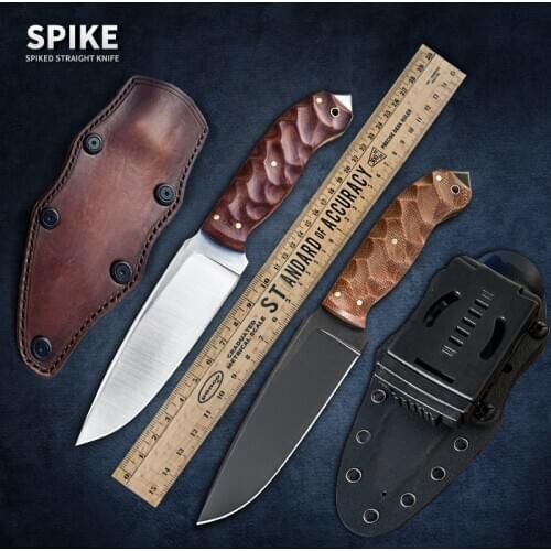 Full Tang Bushcraft Survival Knives A2 Alloy Steel Fixed Blade Tactical Knife Micarta Handle Hunting Knife with Kydex Scabbard