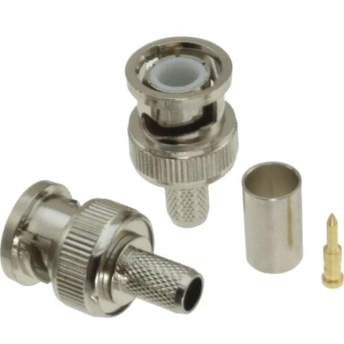 BNC male plug crimp for RG8X LMR240 CABLE connector straight RG-8X