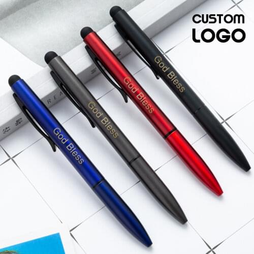 Custom logo Ballpoint Pen Multifunction Metal Touch Pen Gift For Kids Custom Pen School Office Supply Advertising Pens Christmas