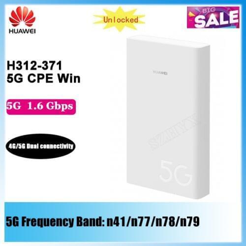 Original Huawei 5G CPE Win H312-371 Max 1.65Gbps download with sim card slot NSA SA network modes huawei 5G modem WIFI Router